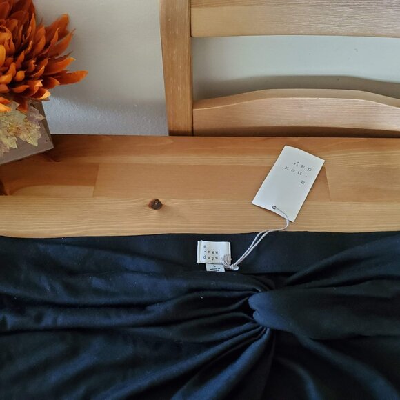 A New Day - Women's Ruched Ponte Mini Skirt - Black Size L - Picture 9 of 11